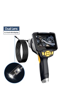 Inskam112  2 Handheld Dual  lens 5M Borescope Hard Wire IP67 Waterproof for Car Sewer Air Conditioner Mechanical Maintenance