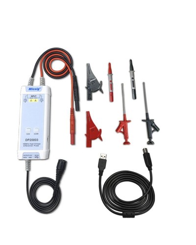 Micsig Oscilloscope 5600V 100MHz High Voltage Differential Probe DP20003 Kit 3 5ns Rise Time 200X   2000X Attenuation Rate