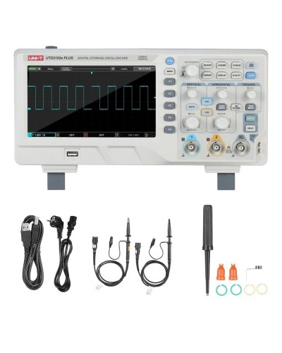 UNI  T UTD2102e PLUS Digital Oscilloscope with 7  inch LCD Display Scopemeter with 100MHz Bandwidth 2 Channels 500MS S Real Time Sample Rate 64kpts Depth Storage