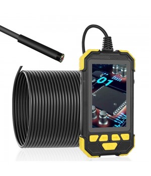 8mm 1080P HD Lens Borescope Camera 4 3 Inch IPS Industrial Ultra  Clear Pipeline with Screen Automotive Professional Industrial Borescope Waterproof Hard Wire