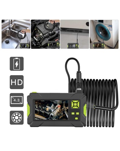 P30 4 3inch High  definition 1080P Display Screen Borescope IP67 Waterproof 2M 5M 10M Green Hand  held Industrial Borescope