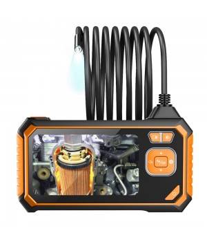 Inskam113  1 Single  len 1 5 10M Borescope HD 1080P Hard Wire 4 3  inch Large Screen   IP67 Waterproof for Car Sewer Air Conditioner Mechanical Maintenance